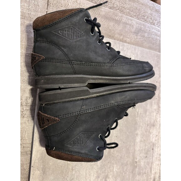 Vintage L.A. GEAR 1992 Unisex Leather Ankle Boot size 8 90’s High Top Korea - Picture 13 of 14